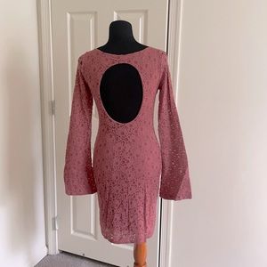 MODA International Backless Bodycon Lace Dress